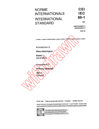 IEC 60086-1:1987/AMD2:1992