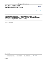 NBN ISO/IEC 18013-1:2021