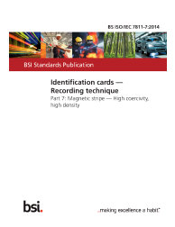 BS ISO/IEC 7811-7:2014