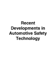 Recent Developments in Automotive Safety Technology
