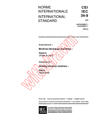 IEC 60034-9:1990/AMD1:1995