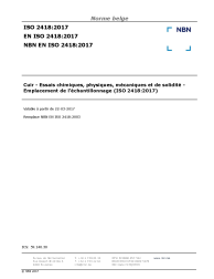 NBN EN ISO 2418:2017