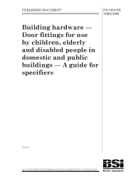 PD CEN/TR 15894:2009