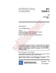 IEC 60269-2:1986/AMD1:1995