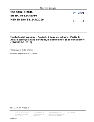 NBN EN ISO 5832-3:2016
