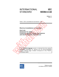 IEC 60364-4-44:2001+AMD1:2003 Consolidated