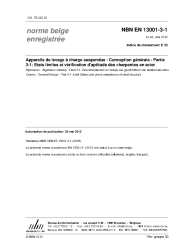 NBN EN 13001-3-1:2012