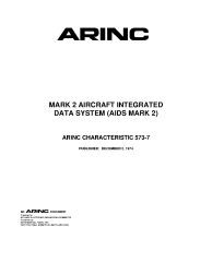 ARINC Characteristic 573-7:1974