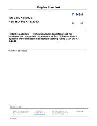NBN ISO 14577-5:2023