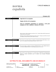 UNE-EN 60204-31:2013