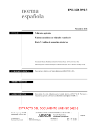 UNE-ISO 5692-3:2016