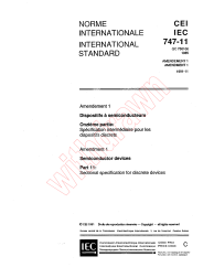 IEC 60747-11:1985/AMD1:1991