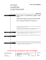 UNE-I-ETS 300609-1:1999