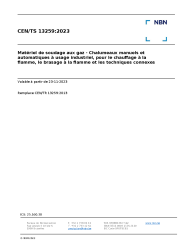 CEN/TS 13259:2023