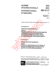 IEC 60601-2-17:1989/AMD1:1996