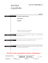 UNE-EN 12059:2008+A1:2012 (R2019)