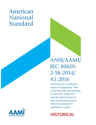 ANSI/AAMI/IEC 80601-2-58:2014/A1:2016 [HISTORICAL]