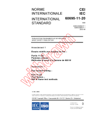 IEC 60695-11-20:1999/AMD1:2003