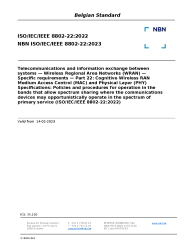 NBN ISO/IEC/IEEE 8802-22:2023