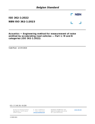 NBN ISO 362-1:2023