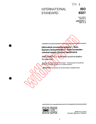 ISO 8327:1987/AMD3:1992