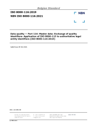 NBN ISO 8000-116:2021
