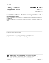 NBN CEN/TR 14310:2003