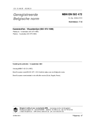 NBN EN ISO 472:2001