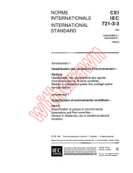 IEC 60721-3-3:1994/AMD1:1995