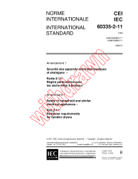 IEC 60335-2-11:1993/AMD1:1998