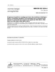NBN EN ISO 3834-5:2015