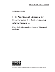 NA to BS EN 1991-1-5:2003