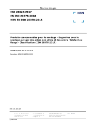 NBN EN ISO 20378:2018