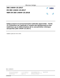NBN EN ISO 14644-15:2018
