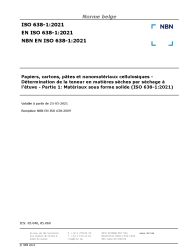 NBN EN ISO 638-1:2021