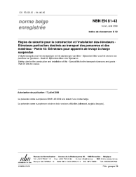 NBN EN 81-43:2009
