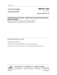 NBN EN 14085:2010