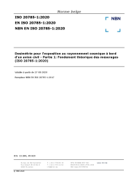 NBN EN ISO 20785-1:2020