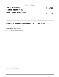 NBN EN ISO 22300:2021