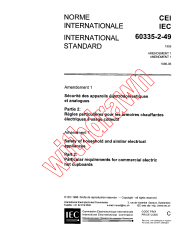 IEC 60335-2-49:1995/AMD1:1996