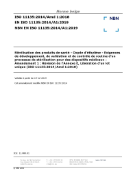 NBN EN ISO 11135:2014/A1:2019