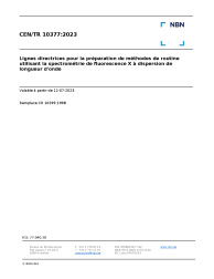CEN/TR 10377:2023