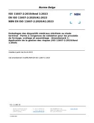 NBN EN ISO 11607-2:2020/A1:2023