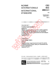 IEC 60269-3-1:1994/AMD1:1995