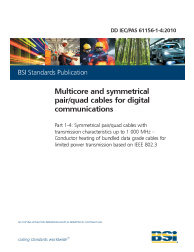 DD IEC/PAS 61156-1-4:2010