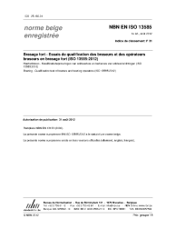NBN EN ISO 13585:2012