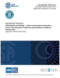 CSA ISO/IEC 9594-8:21