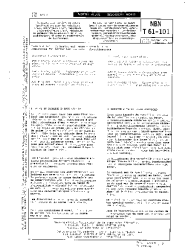 NBN T 61-101:1979