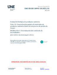 UNE-EN ISO 10993-18:2021/A1:2024