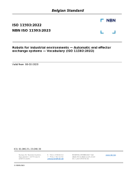 NBN ISO 11593:2023